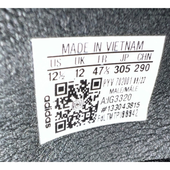 adidas Adizero Boston 12 Ivory Core Black Solar Red IG3320 Men's Size 12.5 - Picture 12 of 16